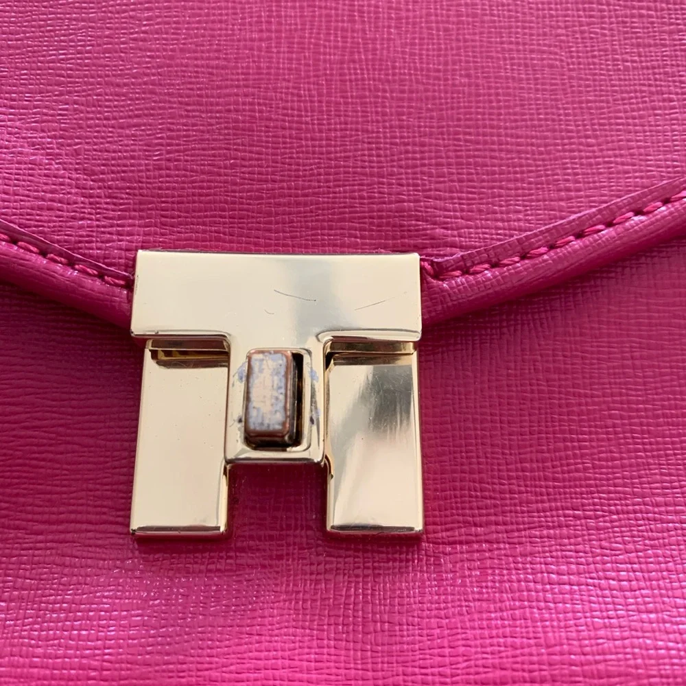 Tommy Hilfiger Crossbody Pink Handbag Minimalist Purse Shoulder Bag Classic